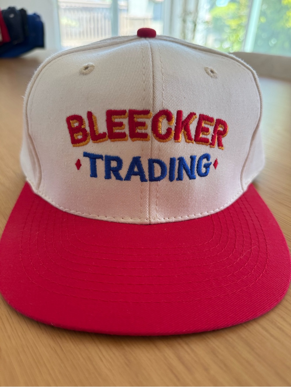 BLEECKER TRADING NYC Embroidered Adjustable Leather Vintage Cap